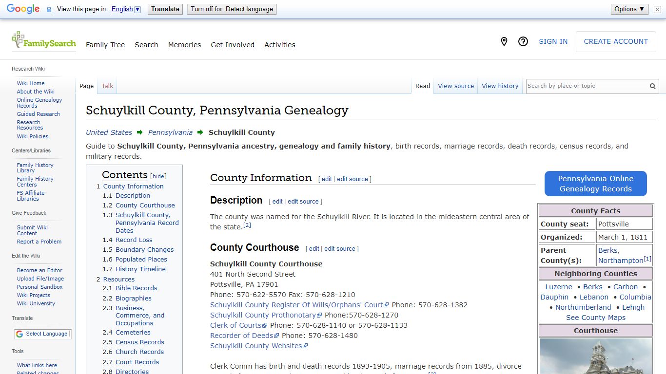 Schuylkill County, Pennsylvania Genealogy • FamilySearch